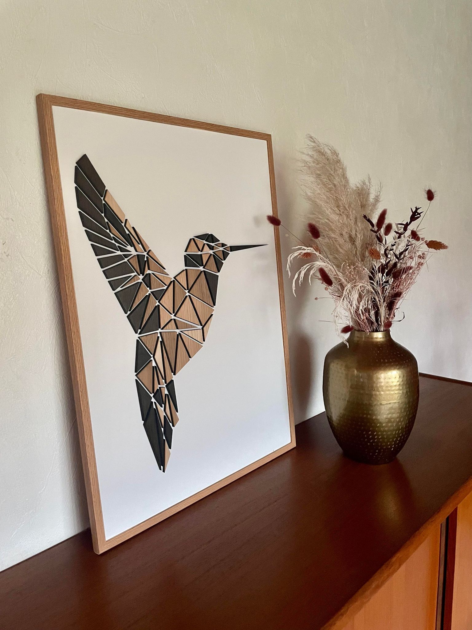 Kolibri - Reverse i billedramme (2)