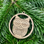 Julekugler 4 stk. 100 - Ugle